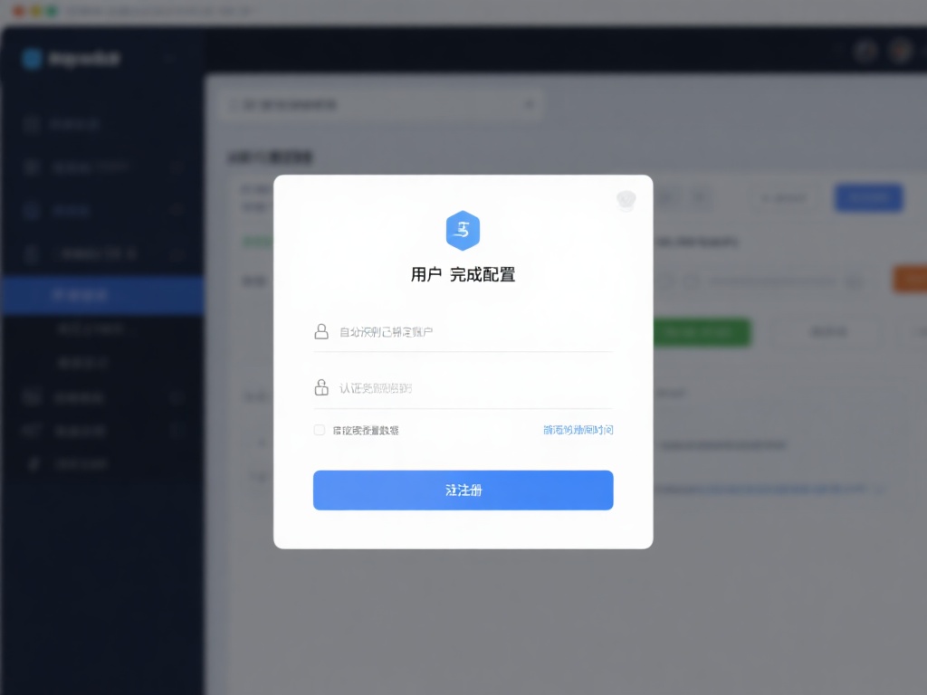 输入认证信息，完成配置：
安装完成后，用户需要注